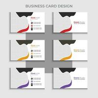 Vector modern professional business card design, abstract simple creative marketing agency visiting card design template with 3color concept.