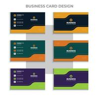 Vector modern professional business card design, abstract simple creative marketing agency visiting card design template with 3color concept.