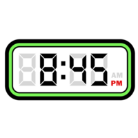 digital reloj hora a 8.45 pm, digital reloj 12 hora formato png