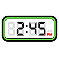 Digital Uhr Zeit beim 2,45 Uhr, Digital Uhr 12 Stunde Format png