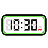 digital reloj hora a 10.30 pm, digital reloj 12 hora formato png