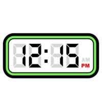 Digital Clock Time at 12.15 PM, Digital Clock 12 Hour Format png