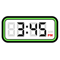 Digital Clock Time at 3.45 PM, Digital Clock 12 Hour Format png