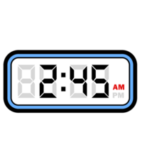 Digital Clock Time at 2.45 AM, Digital Clock 12 Hour Format png