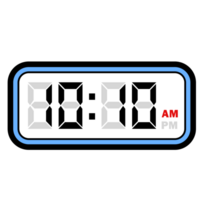 Digital Clock Time at 10.10, Digital Clock 12 Hour Format png