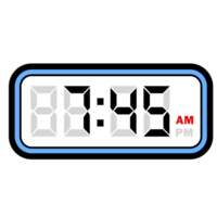 Digital Clock Time at 7.45 AM, Digital Clock 12 Hour Format png