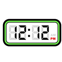 Digital Clock Time at 12.12 PM, Digital Clock 12 Hour Format png