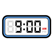 Digital Clock Time at 9.00 AM, Digital Clock 12 Hour Format png