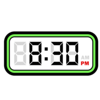 numérique l'horloge temps à 8h30 pm, numérique l'horloge 12 heure format png