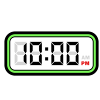 digital reloj hora a 10.00 pm , digital reloj 12 hora formato png