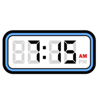 Digital Clock Time at 7.15 AM, Digital Clock 12 Hour Format png