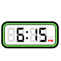 Digital Clock Time at 6.15 PM, Digital Clock 12 Hour Format png