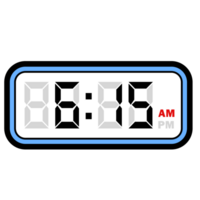 Digital Clock Time at 6.15 AM, Digital Clock 12 Hour Format png