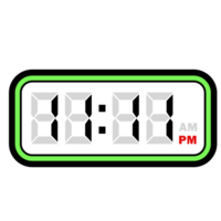 Digital Clock Time at 11.11 PM, Digital Clock 12 Hour Format png