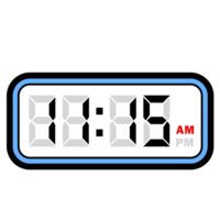 Digital Clock Time at 11.15 AM, Digital Clock 12 Hour Format png