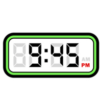 Digital Clock Time at 9.45 PM, Digital Clock 12 Hour Format png