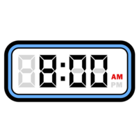 Digital Clock Time at 8.00 AM, Digital Clock 12 Hour Format png