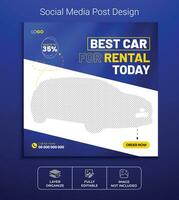 Best car for rental social media post design, exclusive luxury bike web banner or new car sale poster template. Best car for sale and discount motorcycle poster design. vector