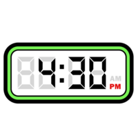digitale orologio tempo a 4.30 pomeriggio, digitale orologio 12 ora formato png