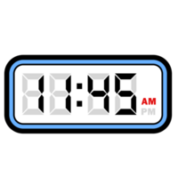 Digital Clock Time at 11.45 AM, Digital Clock 12 Hour Format png