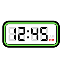 digitale orologio tempo a 12.45 pomeriggio, digitale orologio 12 ora formato png