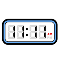 Digital Clock Time at 11.11 AM, Digital Clock 12 Hour Format png