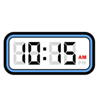 Digital Clock Time at 10.15 AM, Digital Clock 12 Hour Format png