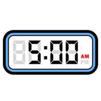 Digital Uhr Zeit beim 5.00 Bin, Digital Uhr 12 Stunde Format png