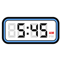 Digital Clock Time at 5.45 AM, Digital Clock 12 Hour Format png