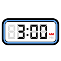 Digital Clock Time at 3.00 AM, Digital Clock 12 Hour Format png