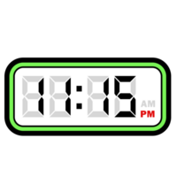 digitale orologio tempo a 11.15 pomeriggio, digitale orologio 12 ora formato png