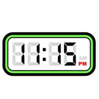 numérique l'horloge temps à 11h15 pm, numérique l'horloge 12 heure format png