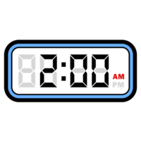 Digital Clock Time at 2.00 AM, Digital Clock 12 Hour Format png