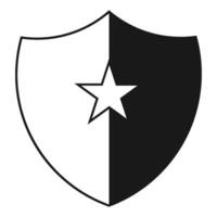 Shield and Star icon vector