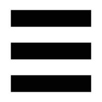Three Bar Line Icon vector