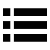 Three Bar Line Icon vector