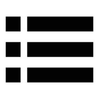 Three Bar Line Icon vector