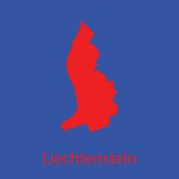 Liechtenstein mapa icono vector