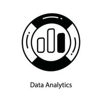 Data Analytics doodle Icon Design illustration. Marketing Symbol on White background EPS 10 File vector