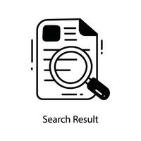 Search Result doodle Icon Design illustration. Marketing Symbol on White background EPS 10 File vector