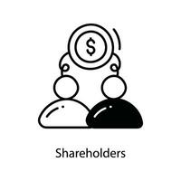 Shareholders doodle Icon Design illustration. Marketing Symbol on White background EPS 10 File vector