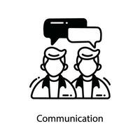comunicación garabatear icono diseño ilustración. márketing símbolo en blanco antecedentes eps 10 archivo vector