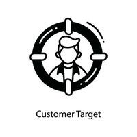 Customer Target doodle Icon Design illustration. Marketing Symbol on White background EPS 10 File vector