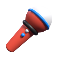 Red Microphone AI Generative png