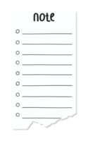 Cute Note Paper png