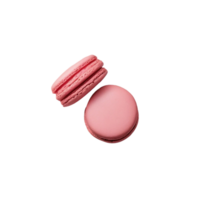 Macaroon Macaron Raspberry Buttercream Small Gods isolated on transparent background AI Generative png