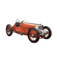 Vintage Race Car isolated on transparent background AI Generative png