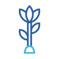Flower icon duocolor blue colour easter symbol illustration. vector