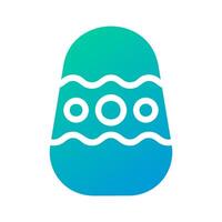 Egg icon solid gradient green blue colour easter symbol illustration. vector