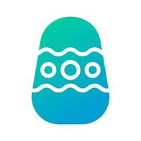 Egg icon solid gradient green blue colour easter symbol illustration. vector